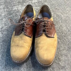 Tommy Hilfiger Men's Leather Saddle Oxford Shoes – Size 10M – Two-Tone Brown/Tan